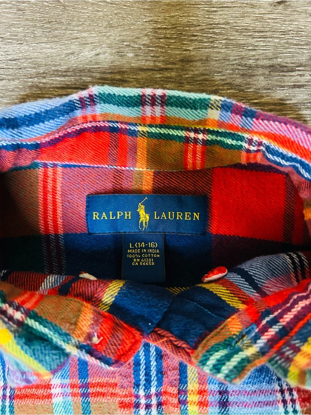 Ralph Lauren Red Multi-Color Plaid Button-Down Shirt